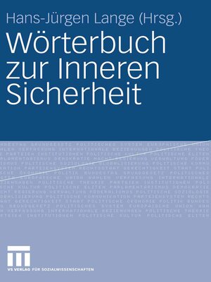 cover image of Wörterbuch zur Inneren Sicherheit
